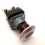 Used Allen-Bradley 800T-FXQH24RA1 LED Illuminated E-Stop 1 N.O. 1 N.C.L.B. 120V AC DC