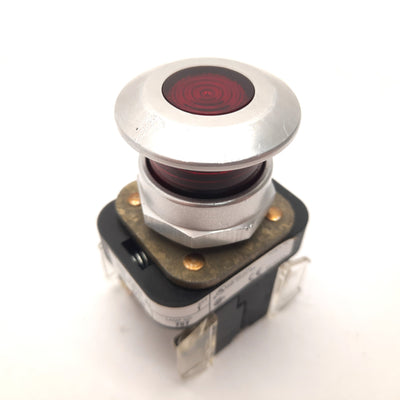 Used Allen-Bradley 800T-FXQ24A1 Illuminated E-Stop 1 N.O. 1 N.C.L.B. 24V AC DC