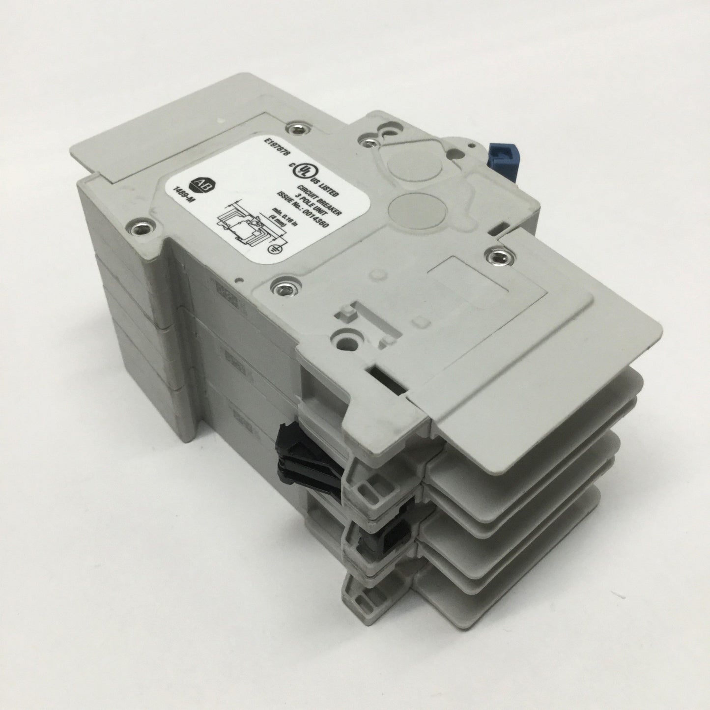 Used Allen Bradley 1489-M3D250 Circuit Breaker, 3-Pole, D-Curve, 25A 480Y/277VAC