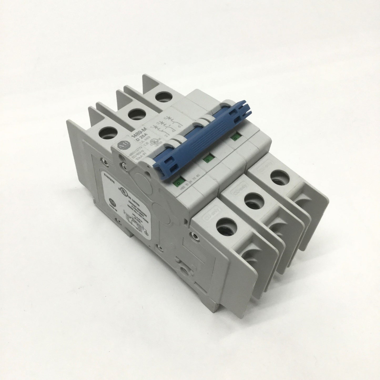 Used Allen Bradley 1489-M3D250 Circuit Breaker, 3-Pole, D-Curve, 25A 480Y/277VAC
