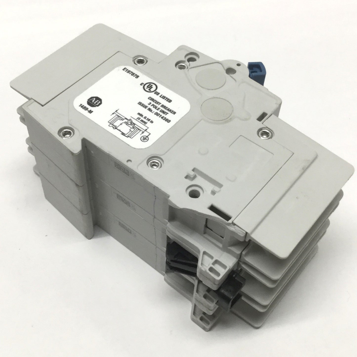 Used Allen Bradley 1489-M3D250 Circuit Breaker, 3-Pole, D-Curve, 25A 480Y/277VAC