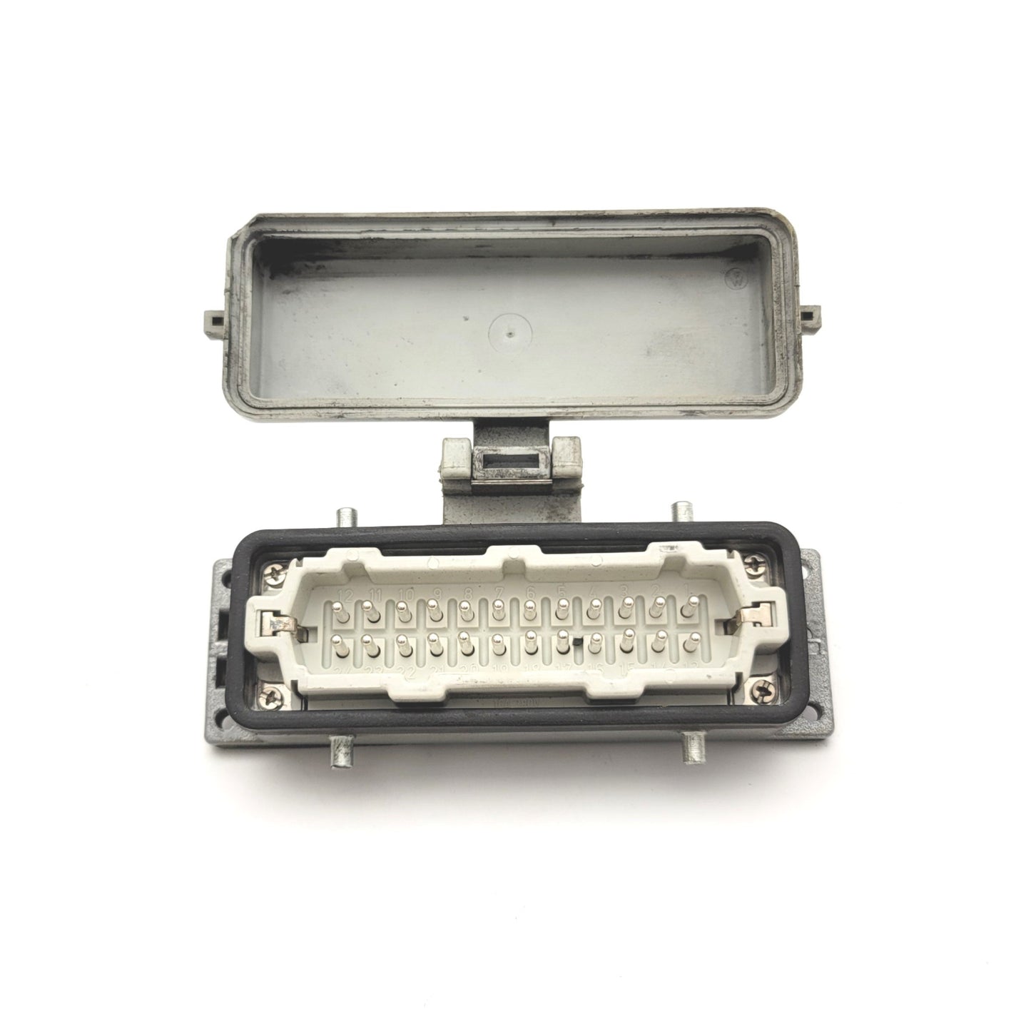 Used Phoenix Contact 1771859 Locking Housing W/1771956 HEAVYCON B24 Panel Mount Base