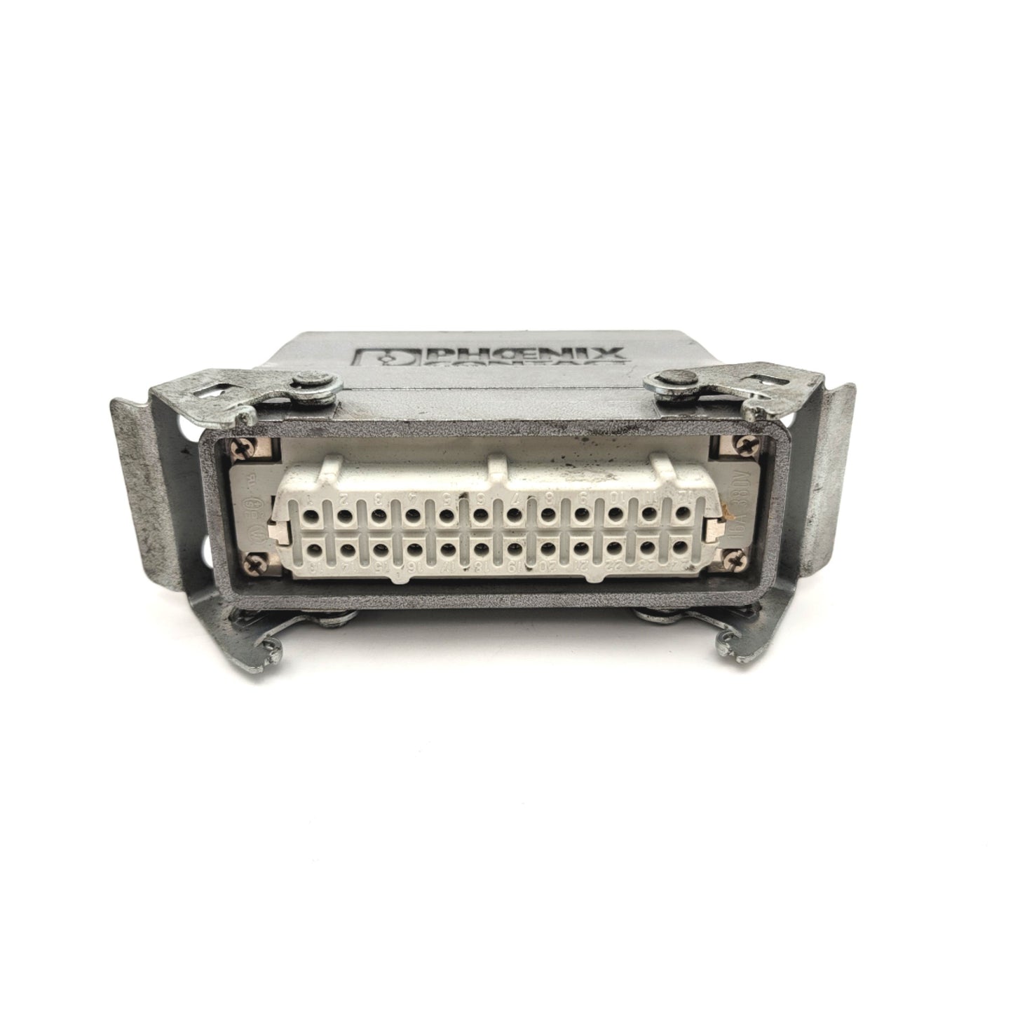 Used Phoenix Contact 1771859 Locking Housing W/1771956 HEAVYCON B24 Panel Mount Base