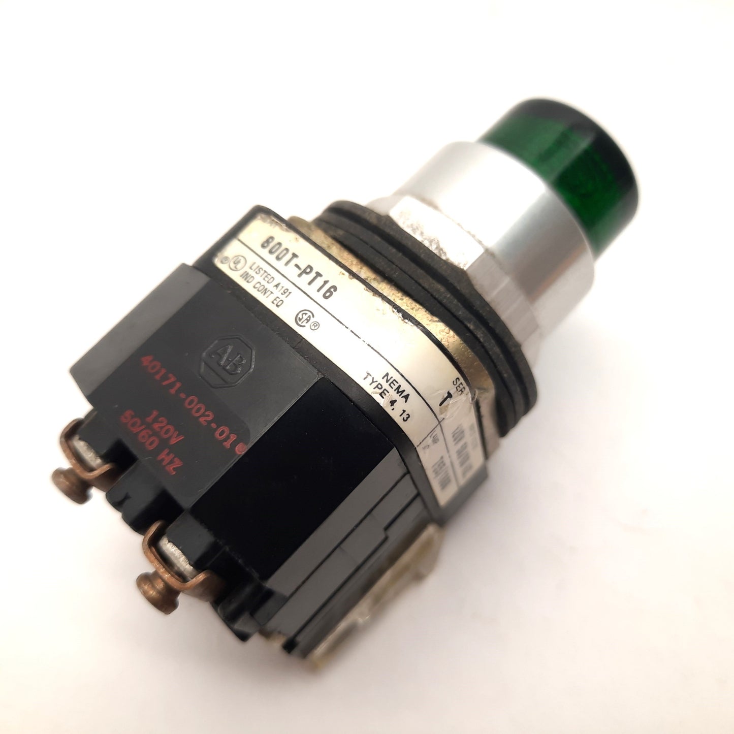 Used Allen Bradley 800T-PT16 Illuminated Push To Test Pilot light Button 120V