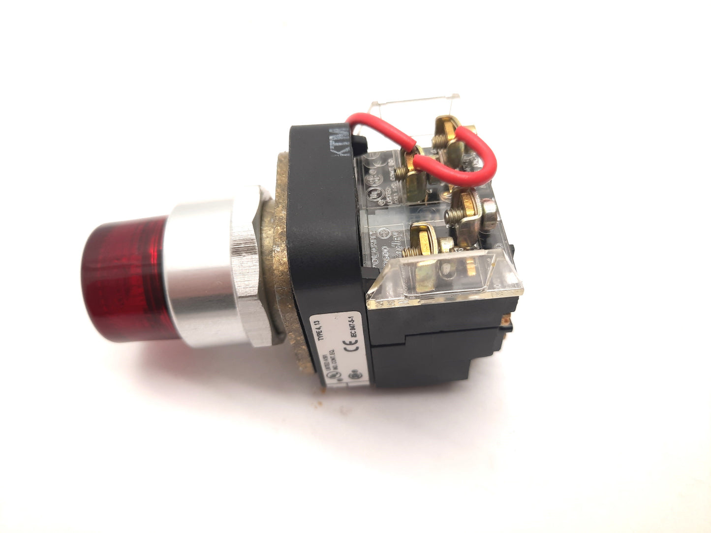 Used Allen Bradley 800T-PT16R Illuminated Push To Test Pilot light Button 120V Red