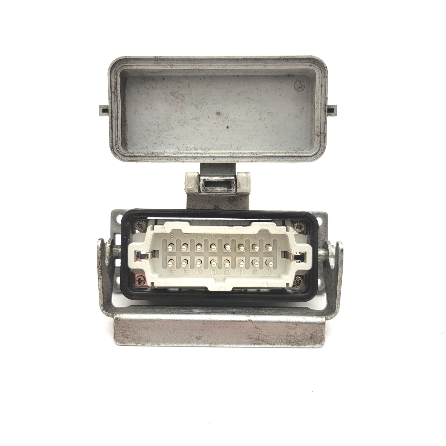 Used Phoenix Contact 1775596 Locking Housing W/1771613 HEAVYCON B16 Panel Mount Base
