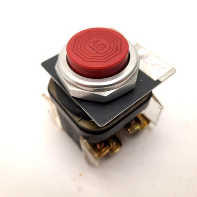 Used Allen Bradley 800T-B6B Push Button Red Contacts 2x N.C. - 2x N.O.