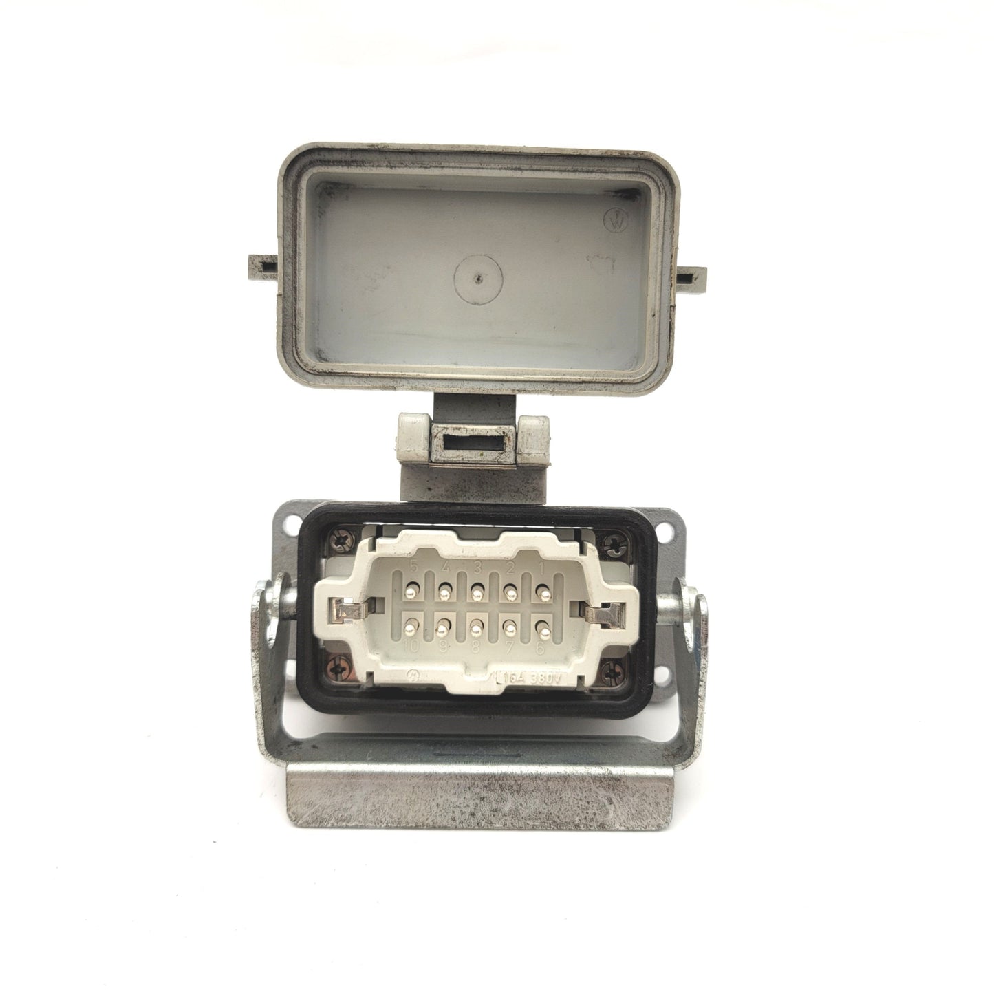 Used Phoenix Contact 1771312 Locking Housing W/1771354 HEAVYCON B10 Panel Mount Base