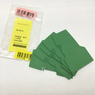 New Lot of 5 Phoenix Contact I-L ATP GN Inline Module Terminal End Cover Plates