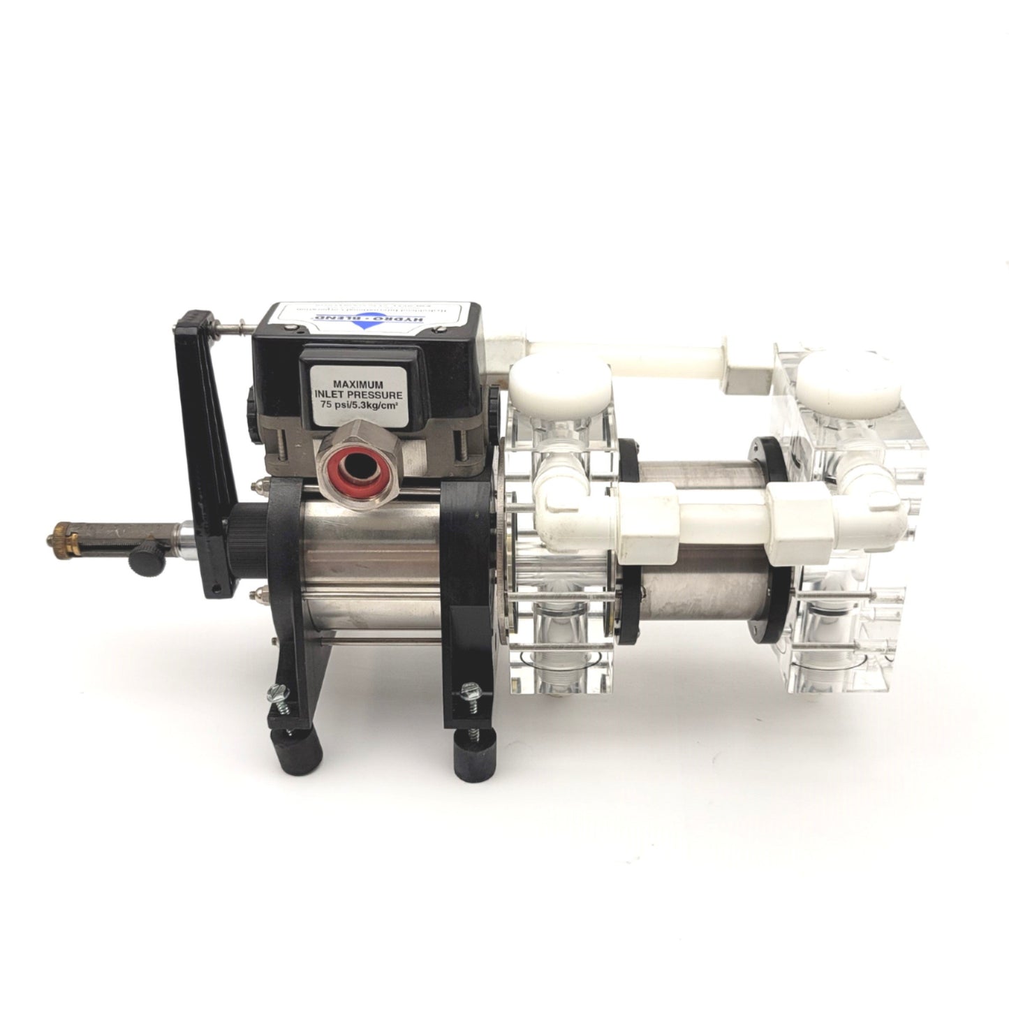 New – Open box HYDRO-BLEND 6850-A-E Fluid Powered Proportioner 7GPM, 10-75psi, 3/4" Garden Hose