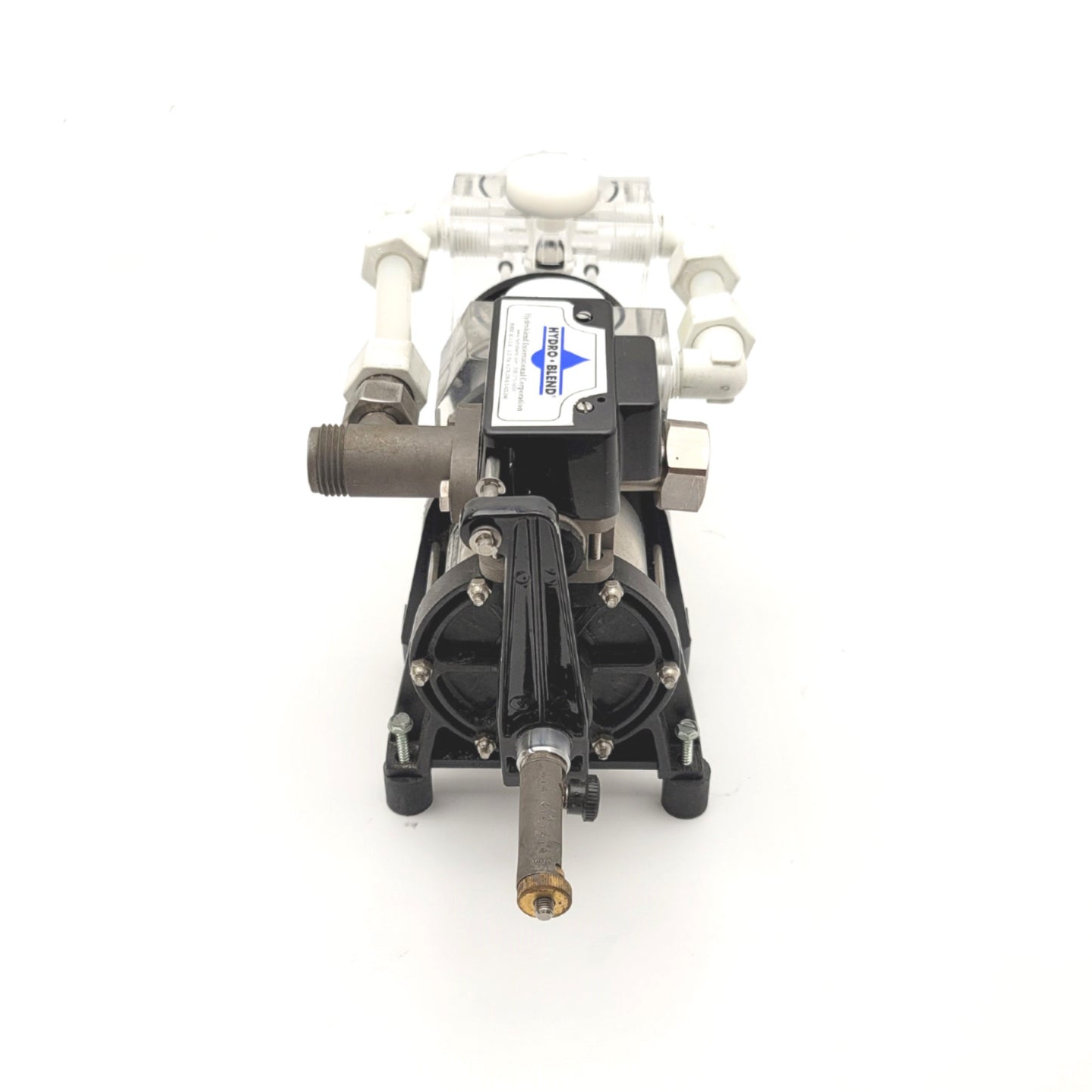 New – Open box HYDRO-BLEND 6850-A-E Fluid Powered Proportioner 7GPM, 10-75psi, 3/4" Garden Hose