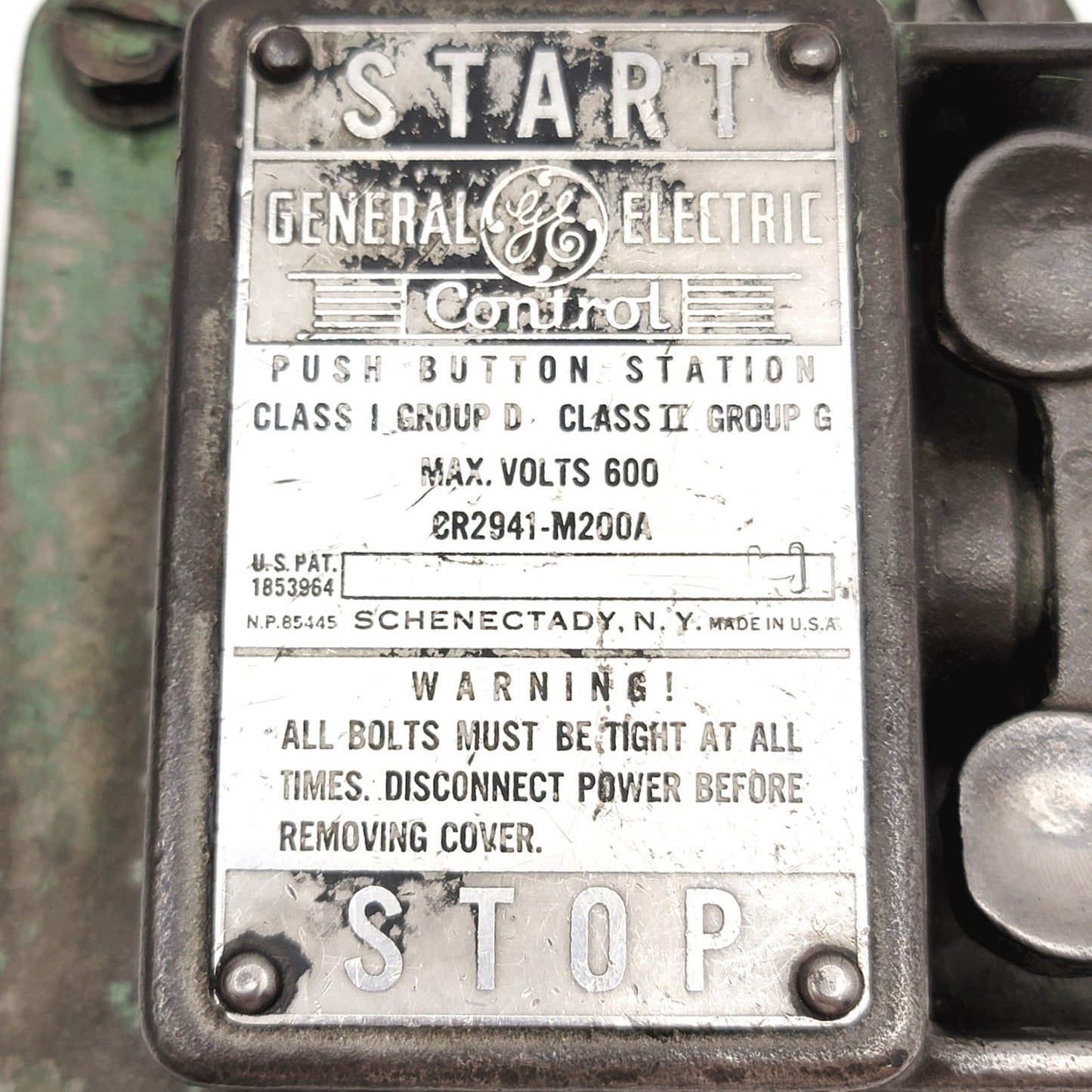 Used General Electric CR2941-M200A Push Button Station For Hazardous Locations NEMA 7