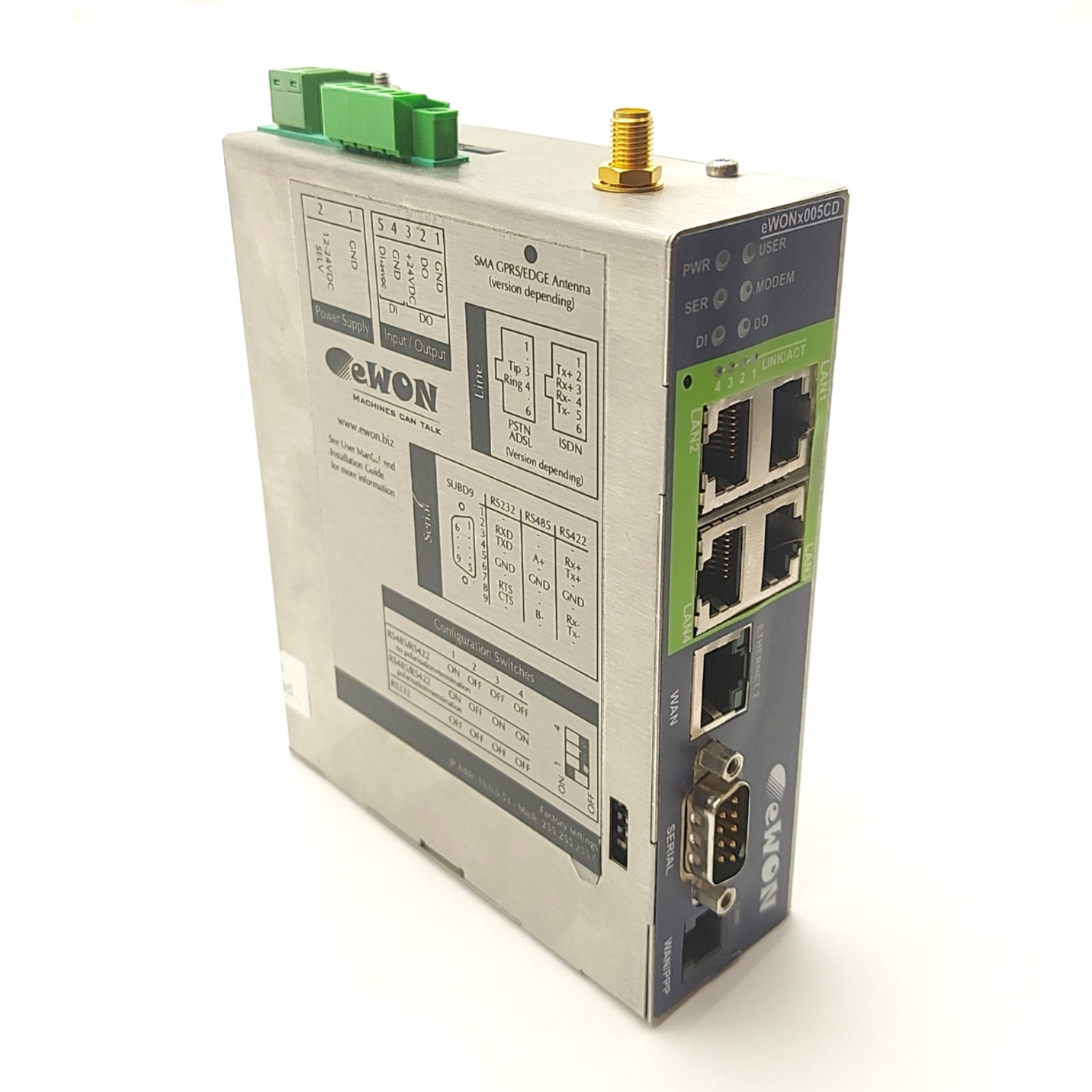 eWON 2005CD/HSUPA Global Industrial LAN/Modem Router, 4x 10/100Mb, 3G ...