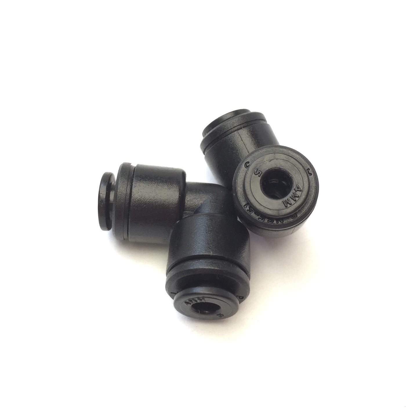 New – Open box Lot of 10 John Guest PM0304E Equal Elbow 4mm Push Connect Fitting, Acetal, Black