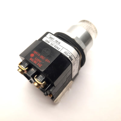 Used Allen Bradley 800T-PB16CAR Clear Illuminated Push Button Momentary Switch 120VAC