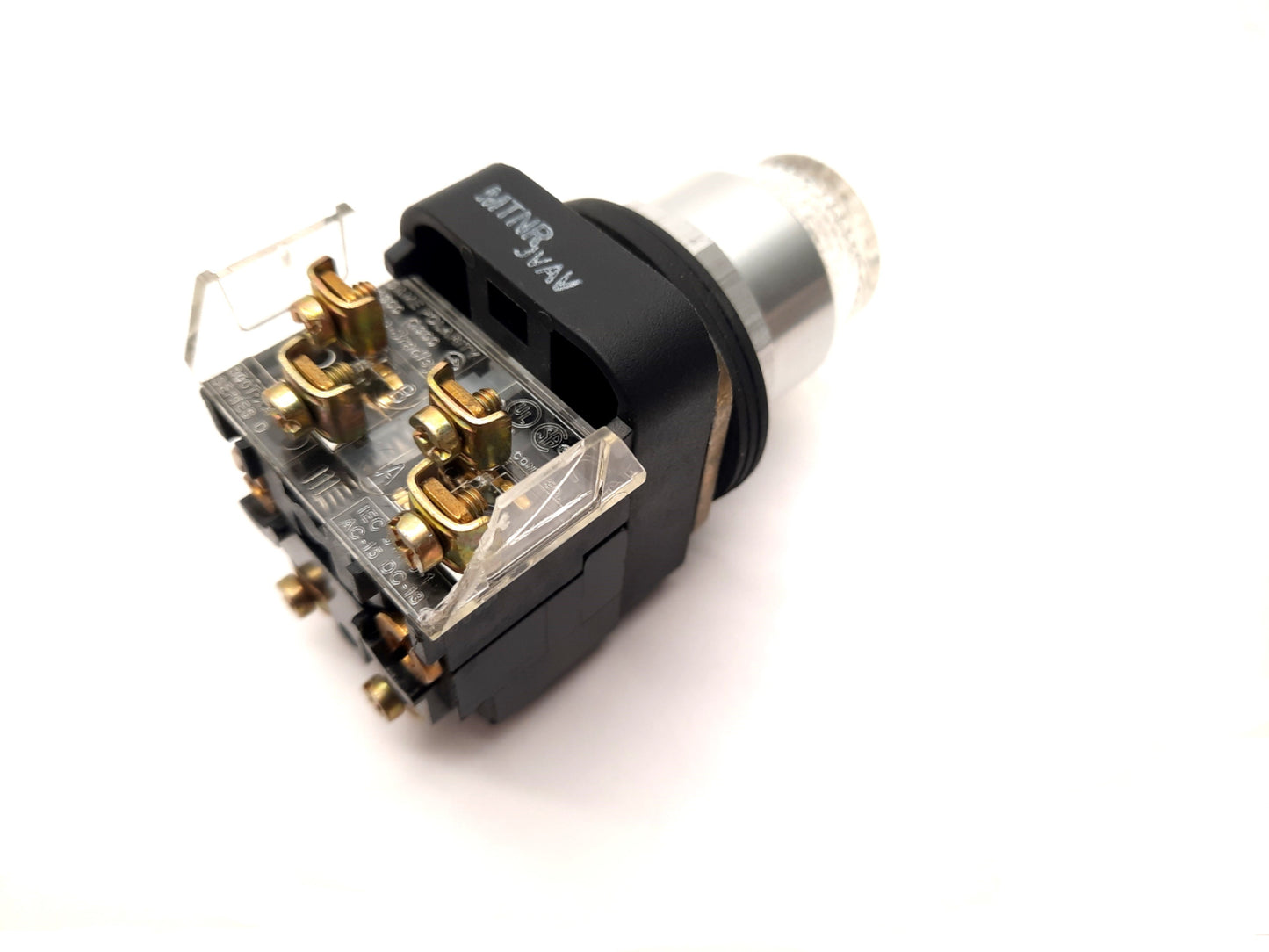 Used Allen Bradley 800T-PB16CAR Clear Illuminated Push Button Momentary Switch 120VAC