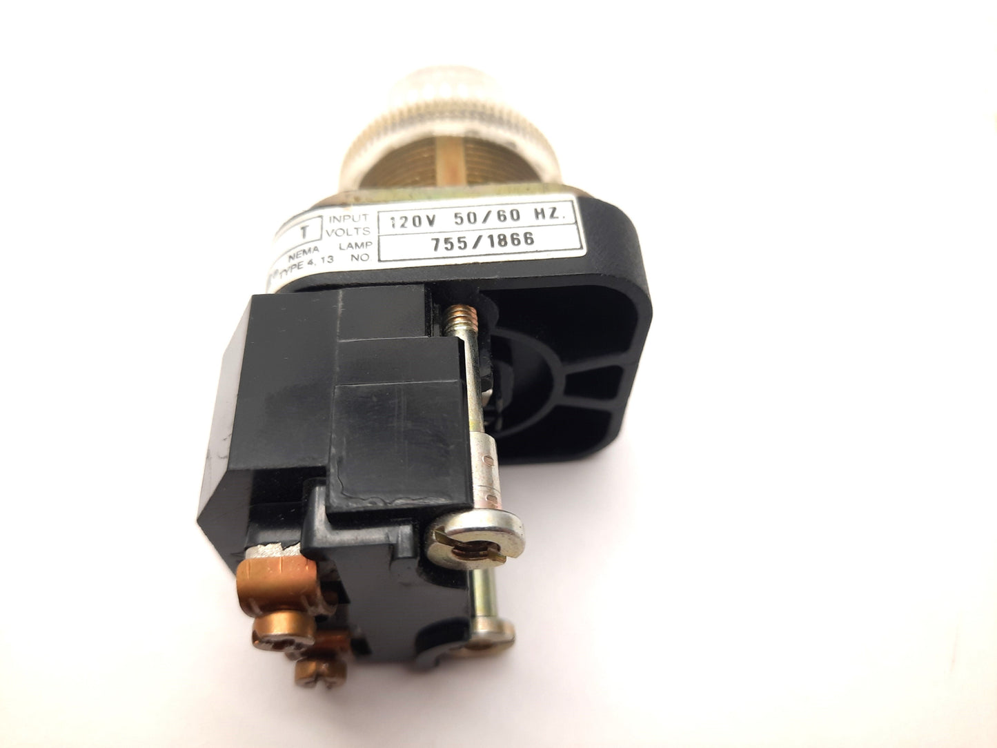 Used Allen Bradley 800T-P16C Clear Pilot Indicator Lights, 120V AC 50/60Hz