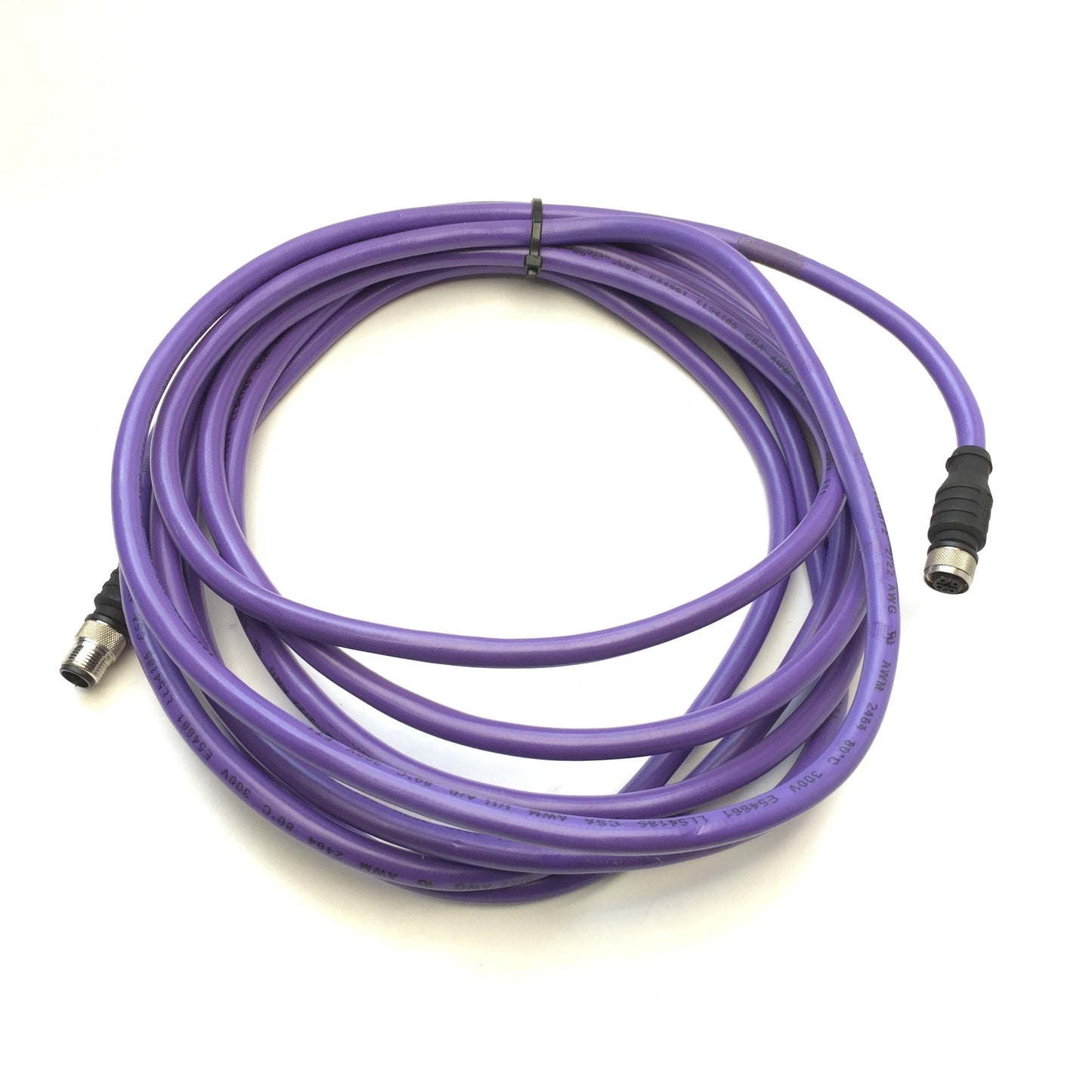 Used Turck RSSW RKSW 456-4M Media Cable Cordset Profibus, 5-Pin Eurofast Male Female