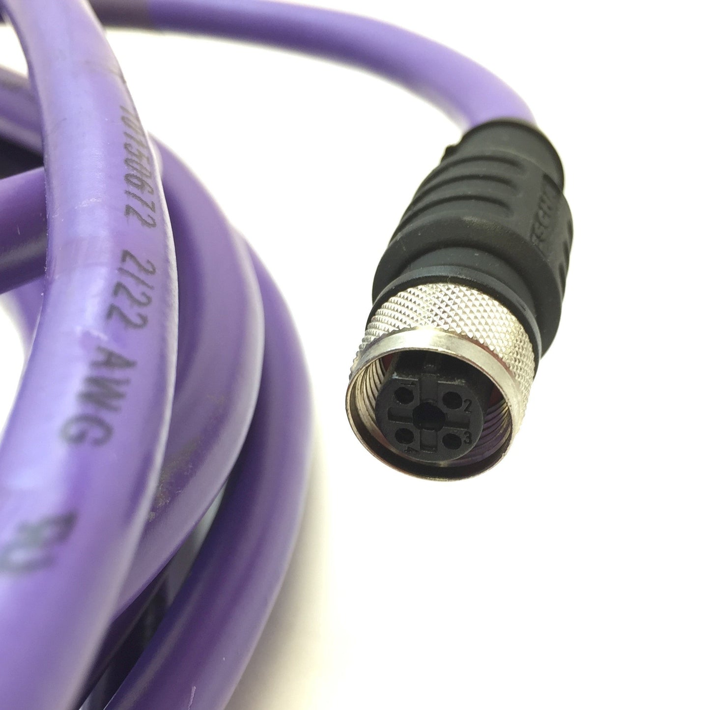 Used Turck RSSW RKSW 456-4M Media Cable Cordset Profibus, 5-Pin Eurofast Male Female