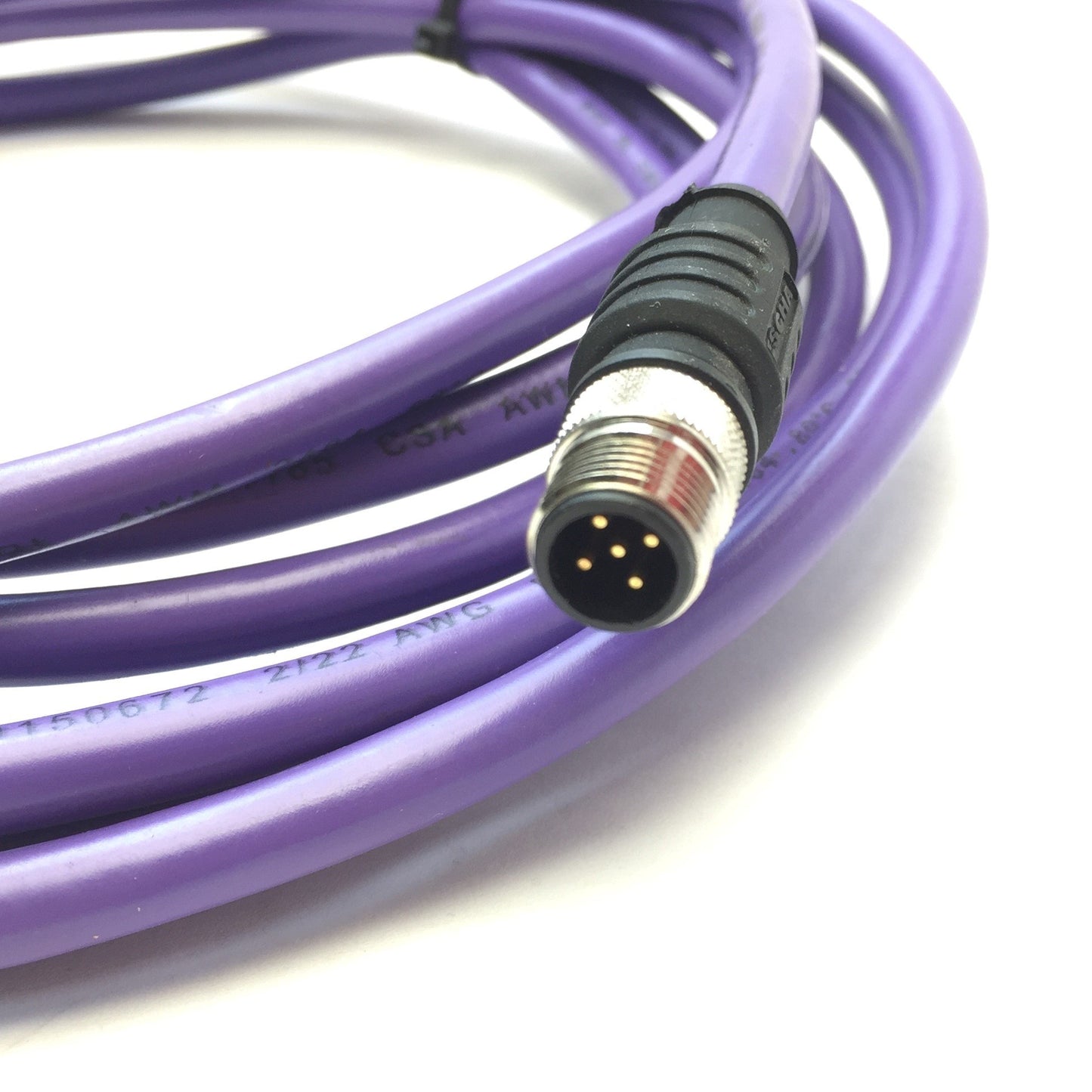 Used Turck RSSW RKSW 456-4M Media Cable Cordset Profibus, 5-Pin Eurofast Male Female