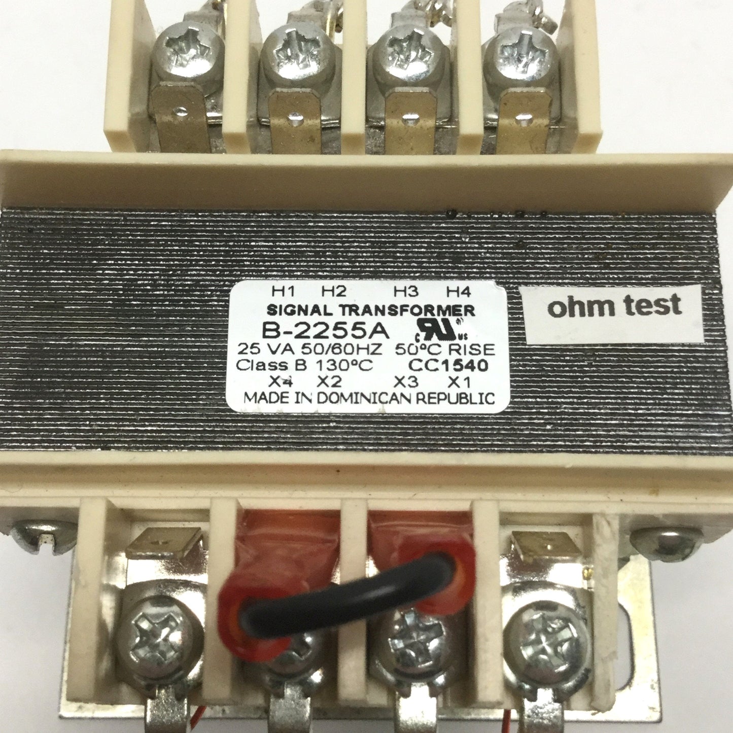 Used Signal B-2255A Chassis Mount Transformer, 120/240/480V Pri, 12/24V Sec, 25VA