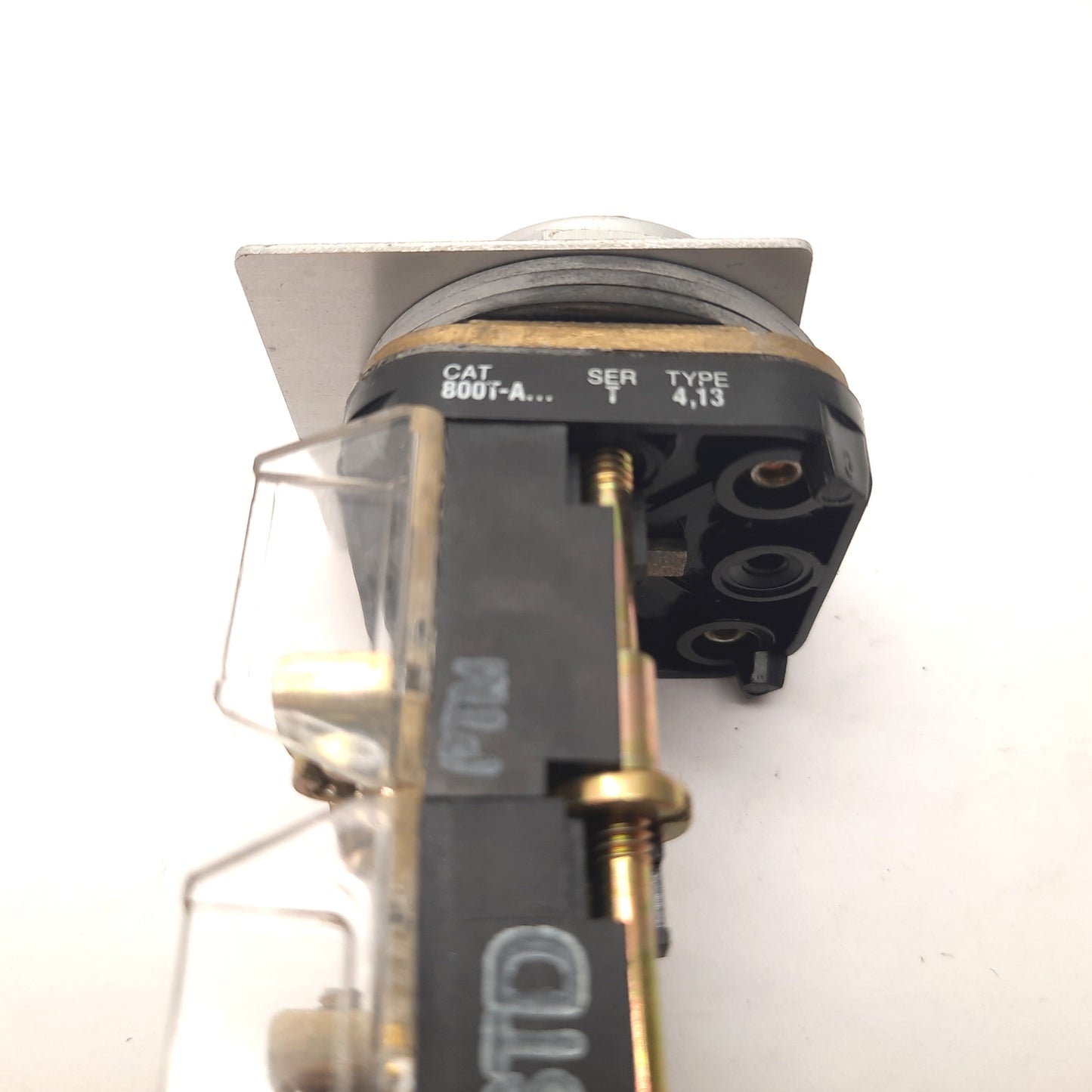 Used Allen Bradley 800T-A5A2 Momentary Pushbutton Switch, Flush, White, 30mm, 3-NO