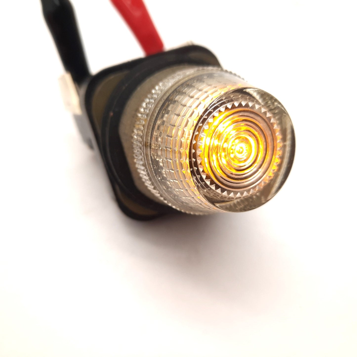 Used Allen Bradley 800T Clear Cover Pilot Indicator Light Super Yellow LED 28VDC