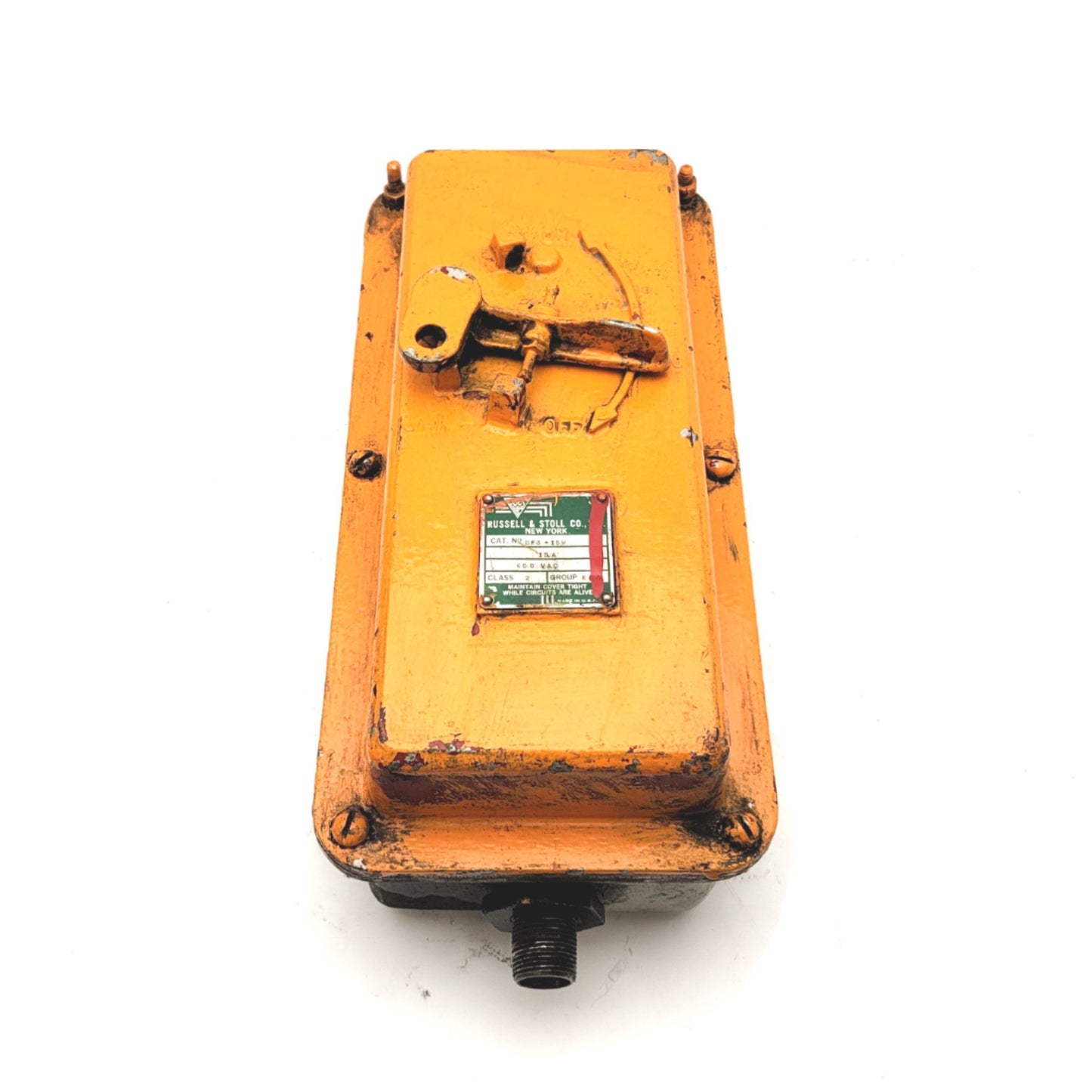 Used Russell & Stoll CO. DF3-15W Explosion Proof Switch In Enclosure 600VAC, 15A