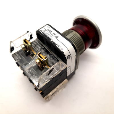 Used Allen Bradley 800T-FXA5 Emergency Stop Pull Pushbutton 600V, 2x 800T-XD4 NCLB