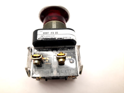 Used Allen Bradley 800T-FXA5 Emergency Stop Pull Pushbutton 600V, 2x 800T-XD4 NCLB