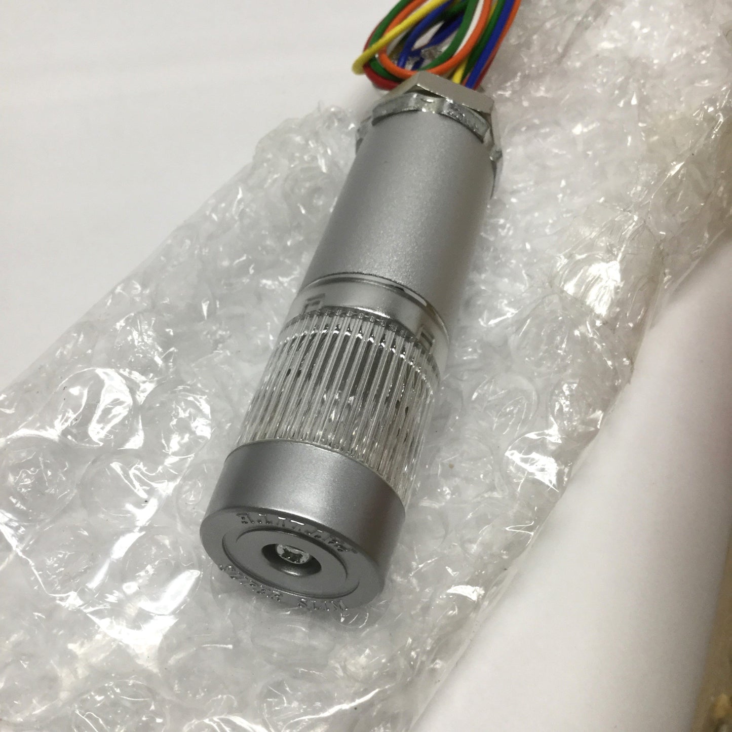 New – Open box Patlite MES-102A-Y Super Slim Stack Signal Light Tower 24VDC Amber LED, Ø25mm