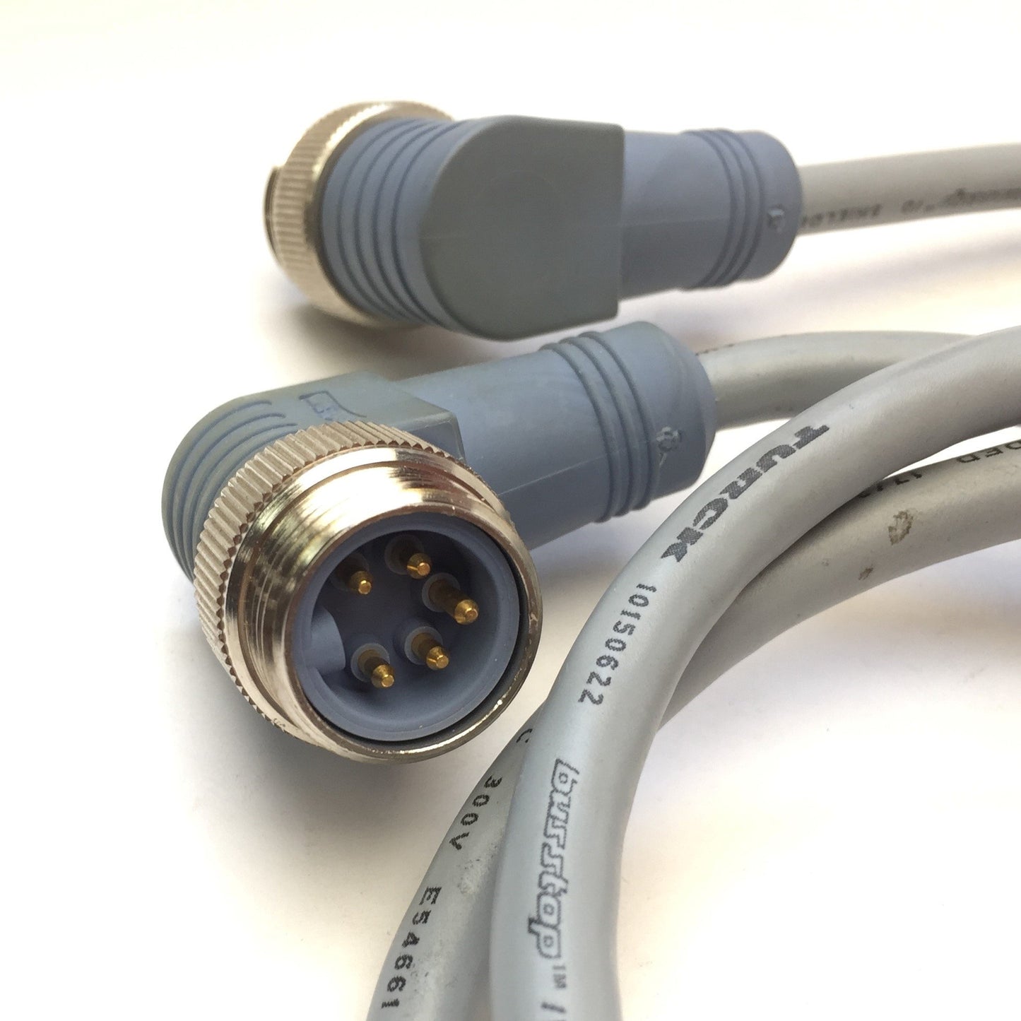 Used Lot of 2 Turck WSM WKM 5711-1M DeviceNet Minifast 5-Pin Media Male Female Cable