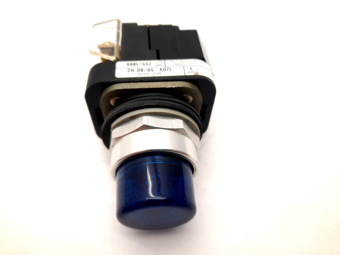 Used Allen Bradley 800T-PB16B Blue Illuminated Push Button Momentary Switch 120VAC