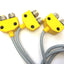 Used Lot of 3 Turck M12 Eurofast 4-Pin, 2-Branch Splitter Cable, Male Angle 2x Female