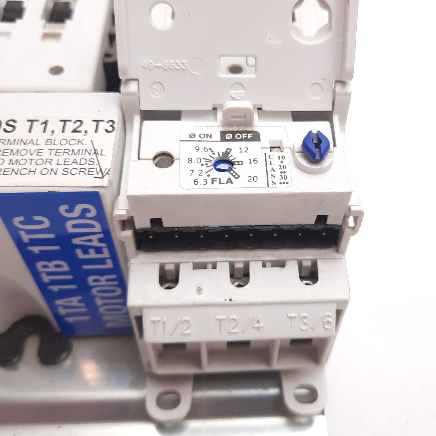 Used Eaton Cutler Hammer E501B18G3A Reversing Starter, B-Frame 45mm, 3-Pole, 6.3-20A