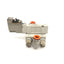 Used SMC SY5140-5DZ-02T Solenoid Valve With Base 24VDC 1/4" 2-Pos 5-Port, 0.15-0.7MPa