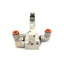 Used SMC SY5140-5DZ-02T Solenoid Valve With Base 24VDC 1/4" 2-Pos 5-Port, 0.15-0.7MPa