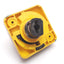 For parts or not working Allen Bradley 194R-HS4E Disconnect Switch Handle, Red/Yellow, 90°, *Damaged/Wear