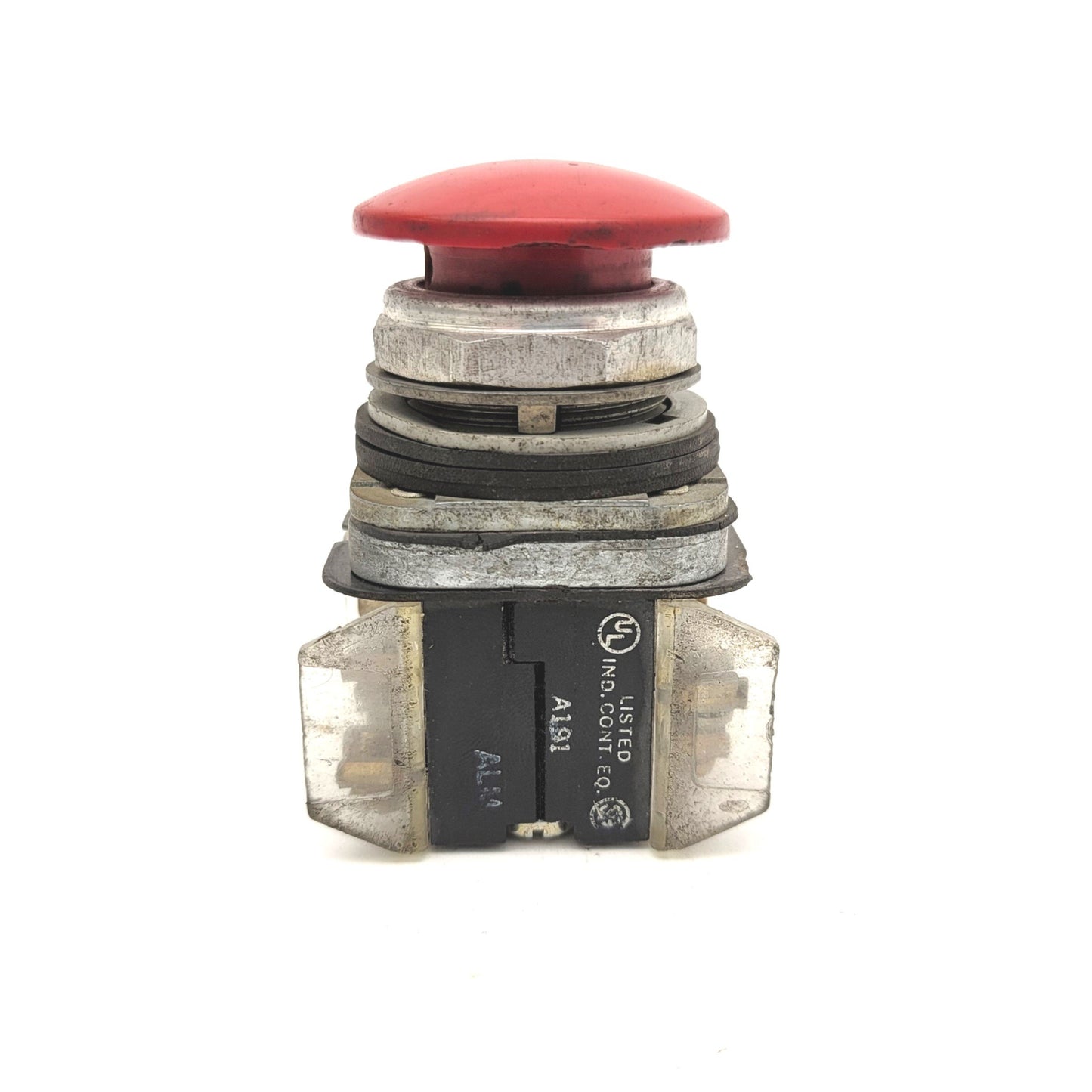 Used Allen Bradley 800T-D Red Mushroom Head Momentary Push Button 30mm 600VAC Max