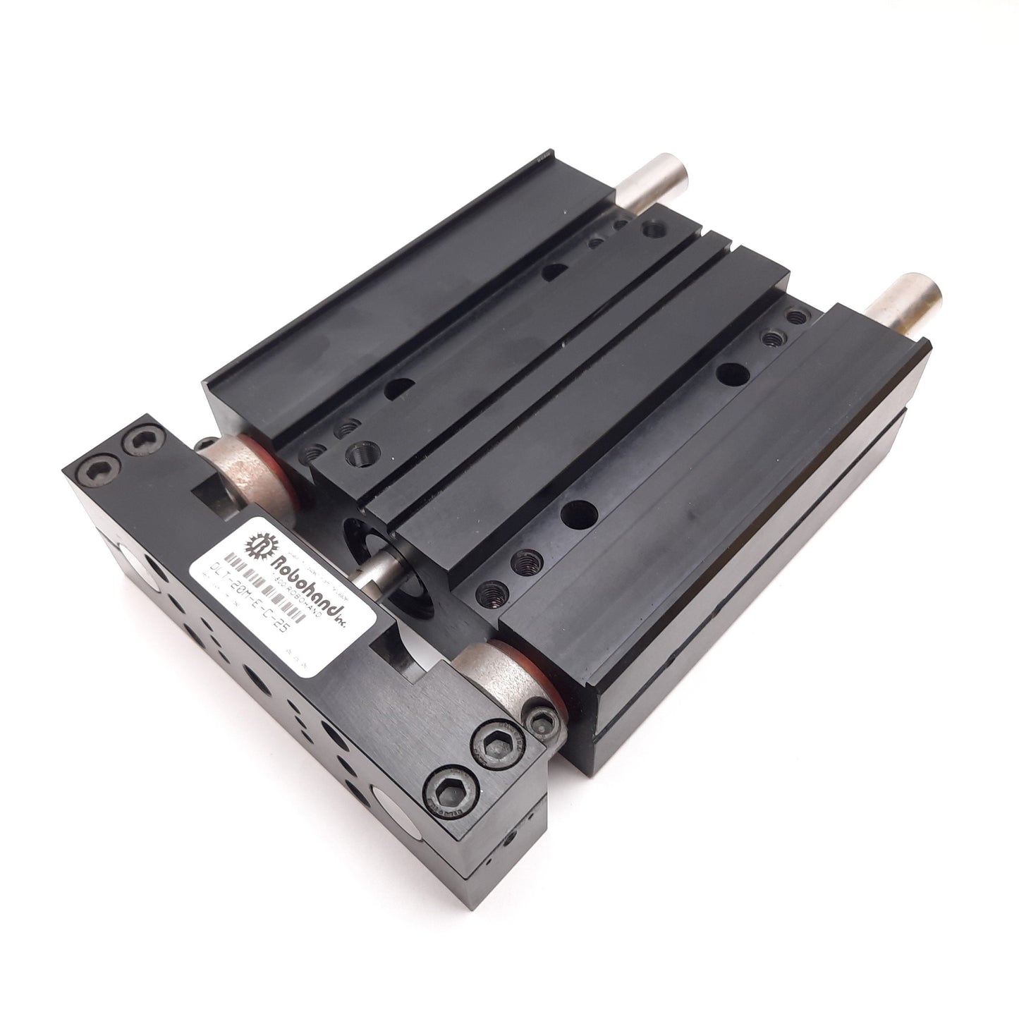 Used Robohand DLT-20M-E-C-25 Pneumatic Linear Slide, Bore: 38mm, Stroke: 25mm, G1/8