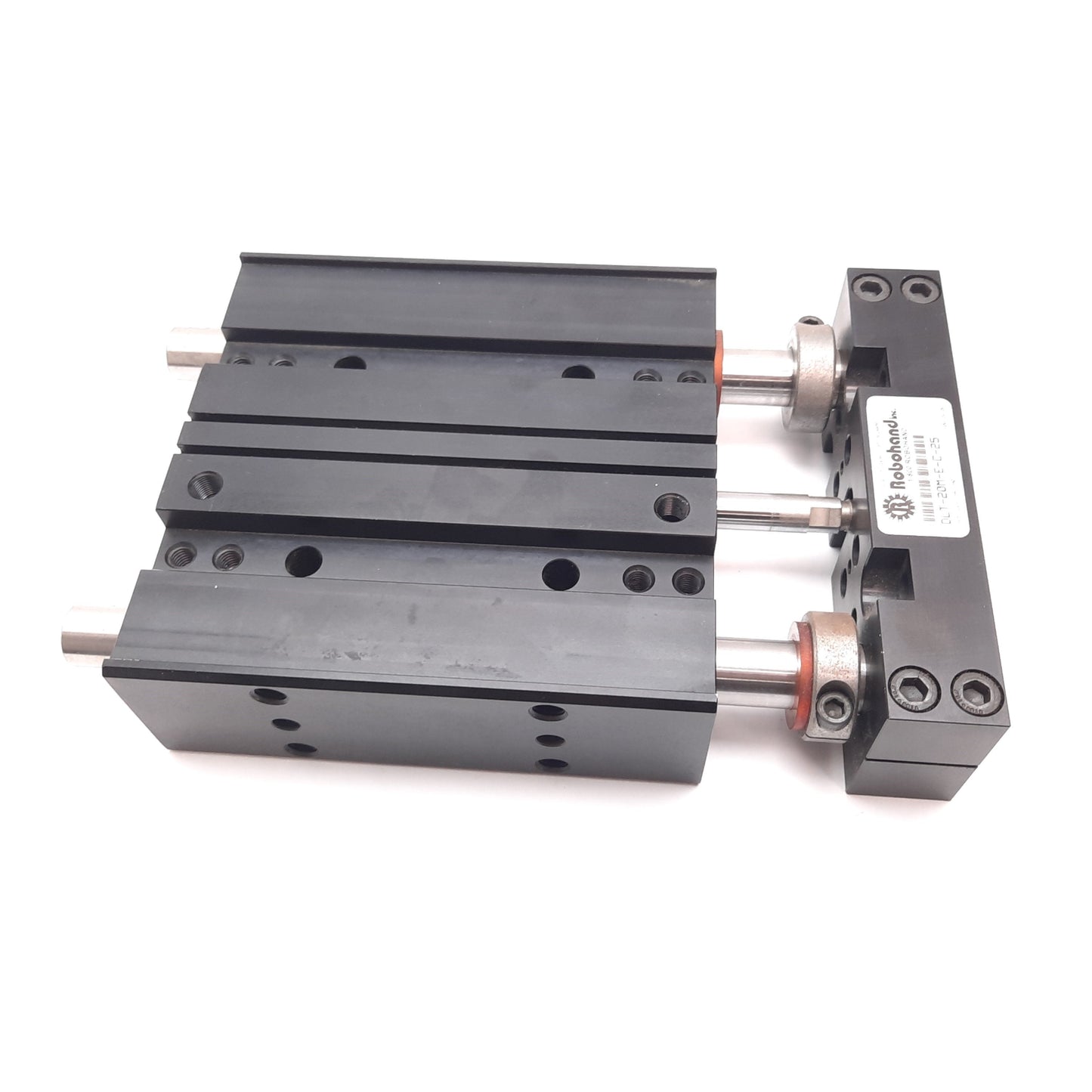 Used Robohand DLT-20M-E-C-25 Pneumatic Linear Slide, Bore: 38mm, Stroke: 25mm, G1/8