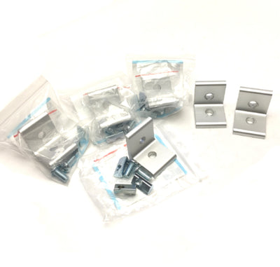 Used Lot of 6 Aluminum Extrusion Inside 90° Angle Corner Brackets 2-Holes, 40x40x40mm