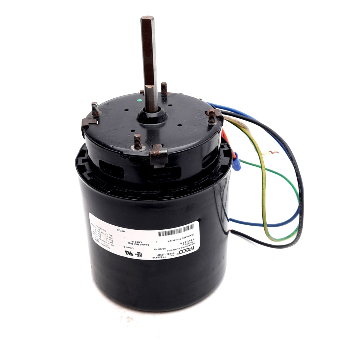 Used Fasco U63B1 Shaded Pole AC Fan Motor 115/230VAC 1.64/0.82A, 1550RPM, 1/15HP