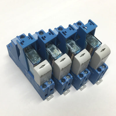 New – Open box Lot of 4 Finder 40.31.7.012.0000 Relays w/ Sockets SPDT, 250VAC 10A, 12VDC Coil
