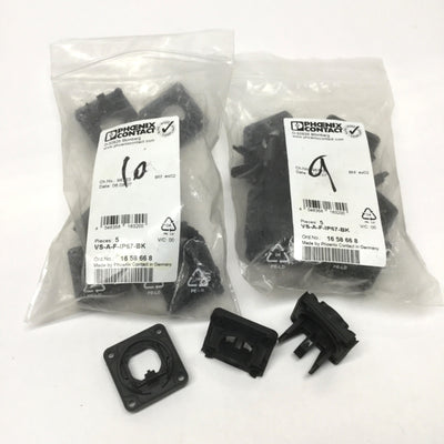New Lot of 19 Phoenix Contact VS-A-F-IP67-BK Panel Mounting Frames for RJ45 Sockets