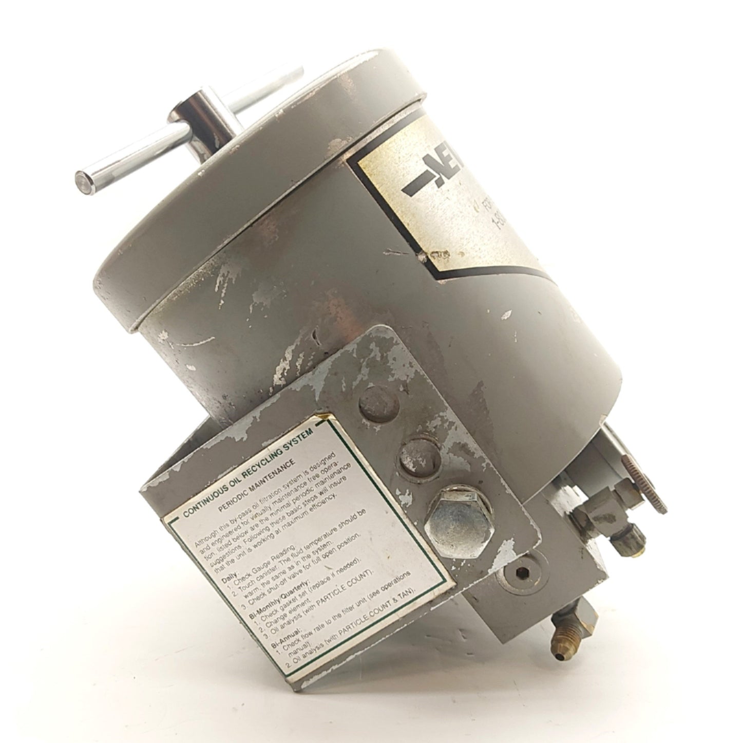 Used Filtroil BU-50 Hydraulic Oil Filter 50E Element 1micron .3GPM SAE-4 In SAE-6 Out