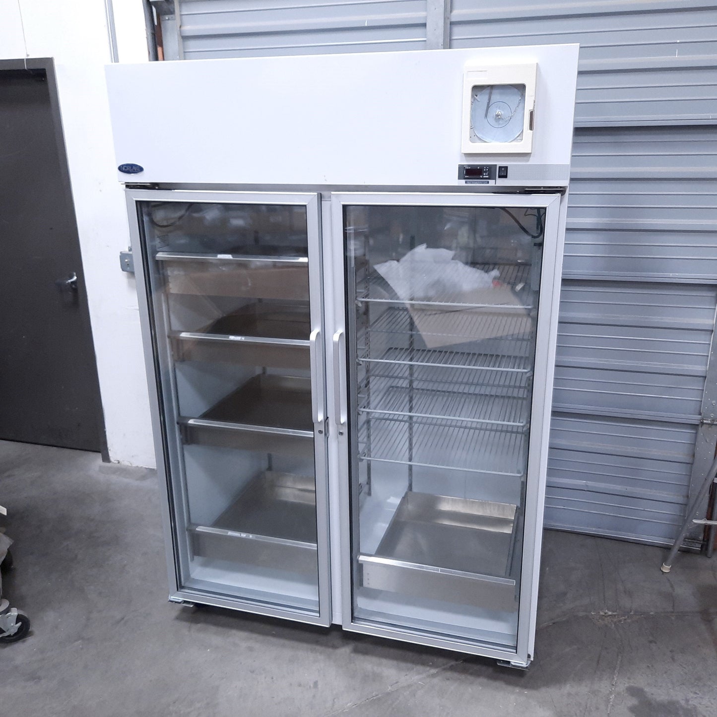Used Nor-Lake Scientific C-NSPR522WWG/0 Double Door Lab Refrigerator W/ Keys For Lock