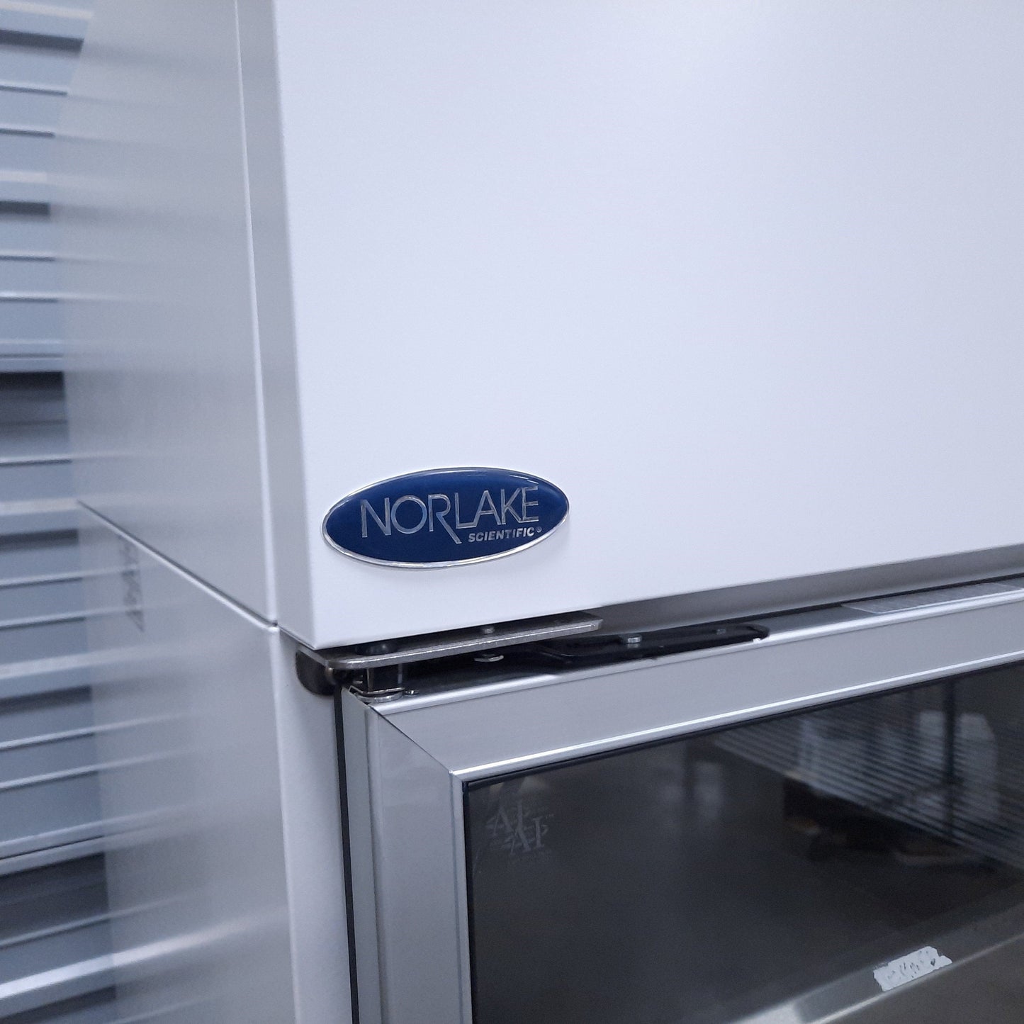 Used Nor-Lake Scientific C-NSPR522WWG/0 Double Door Lab Refrigerator W/ Keys For Lock