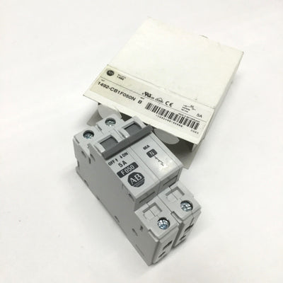 New Allen Bradley 1492-CB1F050-N Supplementary Circuit Breaker 1P+Neutral, 5A­­
