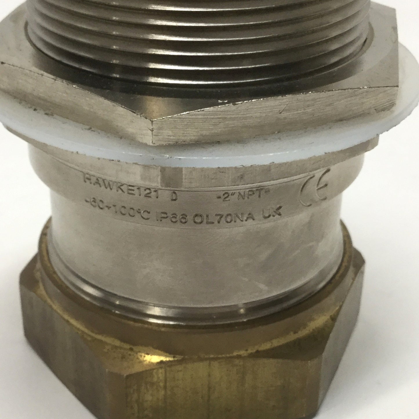 New – Open box Hawke 121 D Industrial Brass Cable Gland 2" NPT Thread, 31.5-44.4mm Sheath